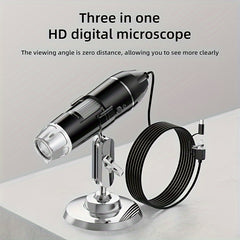 Digital Microscope Camera 1600X 3-in-1 USB for Laptop Insect Observation