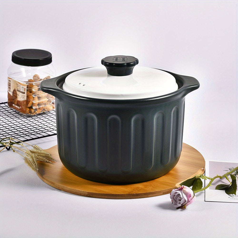 5L Ceramic Casserole Soup Pot Kitchen Cookware