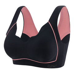 Colorblock Wireless Sports Bra Push Up Shockproof