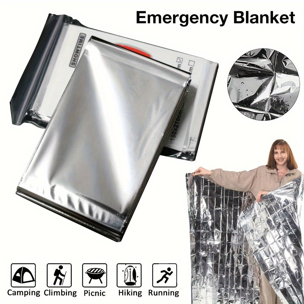 3pcs Windproof Waterproof Thermal Blanket for First Aid and Outdoor Camping