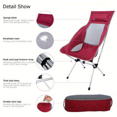 Portable Folding Moon Chair for Outdoor Camping Fishing Beach