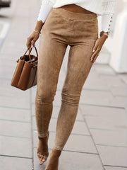  High Rise Stretch Skinny Trousers