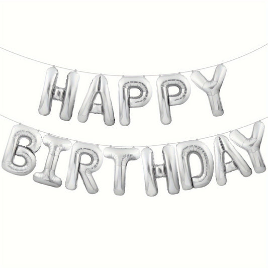 Happy Birthday Banner Balloons Set Kids Party Supplies