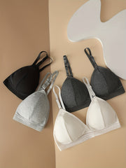 4pcs Wireless Bras Comfy Intimates Women's Lingerie