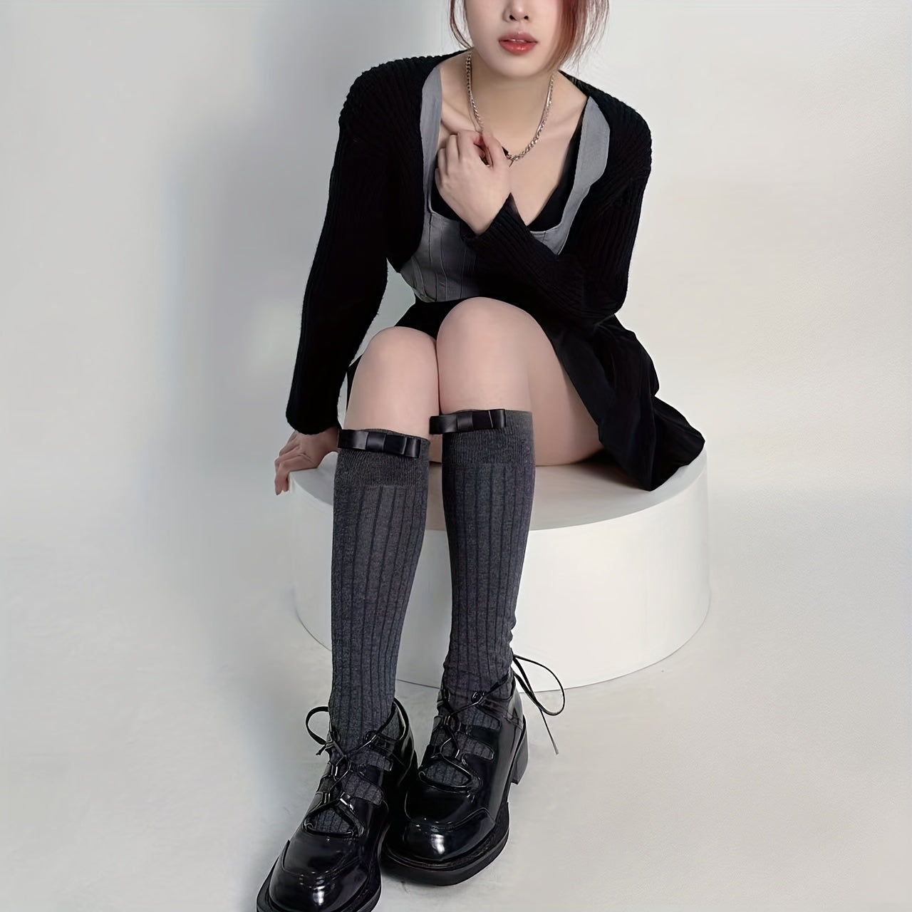 Comfy Bow Calf Socks Knee High Stockings