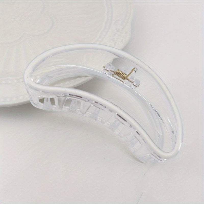 Transparent Enamel Hair Claw Plastic Hair Claw Shark Claw Ponytail Holder
