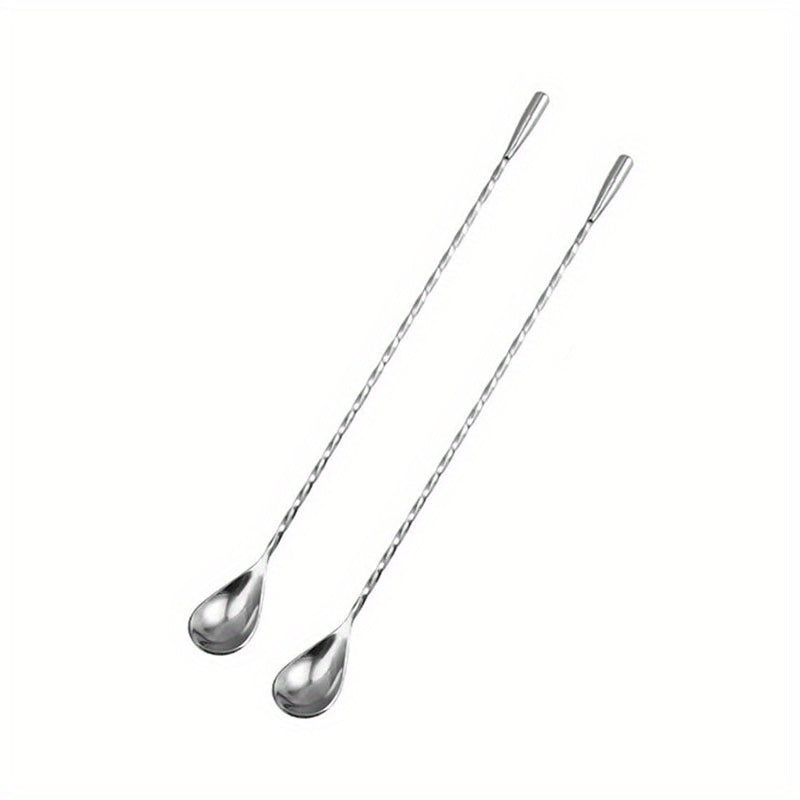 Stainless Steel Mixing Spoon Spiral Bar Cocktail Spoon