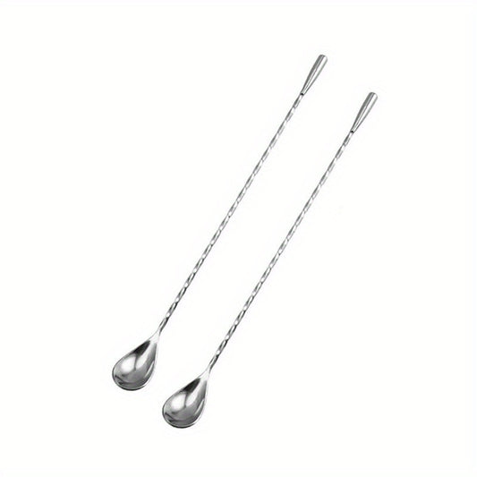 Stainless Steel Mixing Spoon Spiral Bar Cocktail Spoon