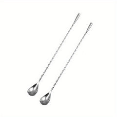 Stainless Steel Mixing Spoon Spiral Bar Cocktail Spoon