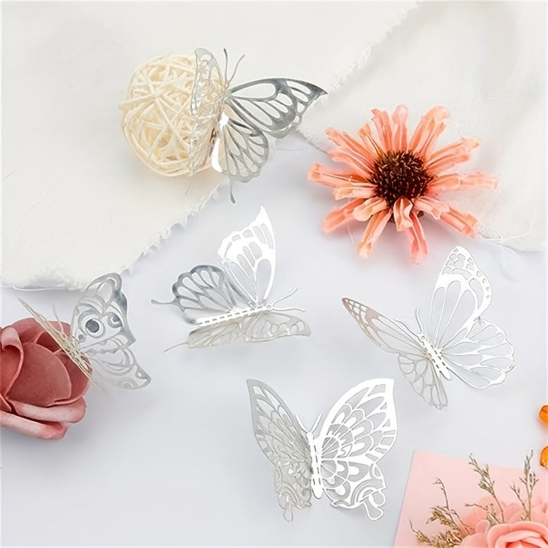72pcs 3D Butterfly Wall Stickers Bedroom Classroom Wedding Decor