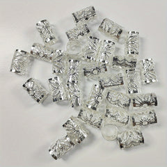 30pcs Dreadlocks Rings Hair Beads Accessories Adjustable Golden Silvery Colorful