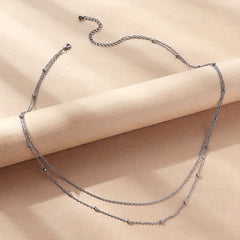 Layered Belly Body Chain Metal Bead Waist Chain Summer Beach Jewelry