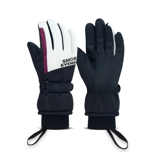 Men's Plush Thickened Cold-proof Waterproof Ski Gloves