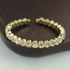 Rhinestone Inlaid Bridal Bangle Bracelet