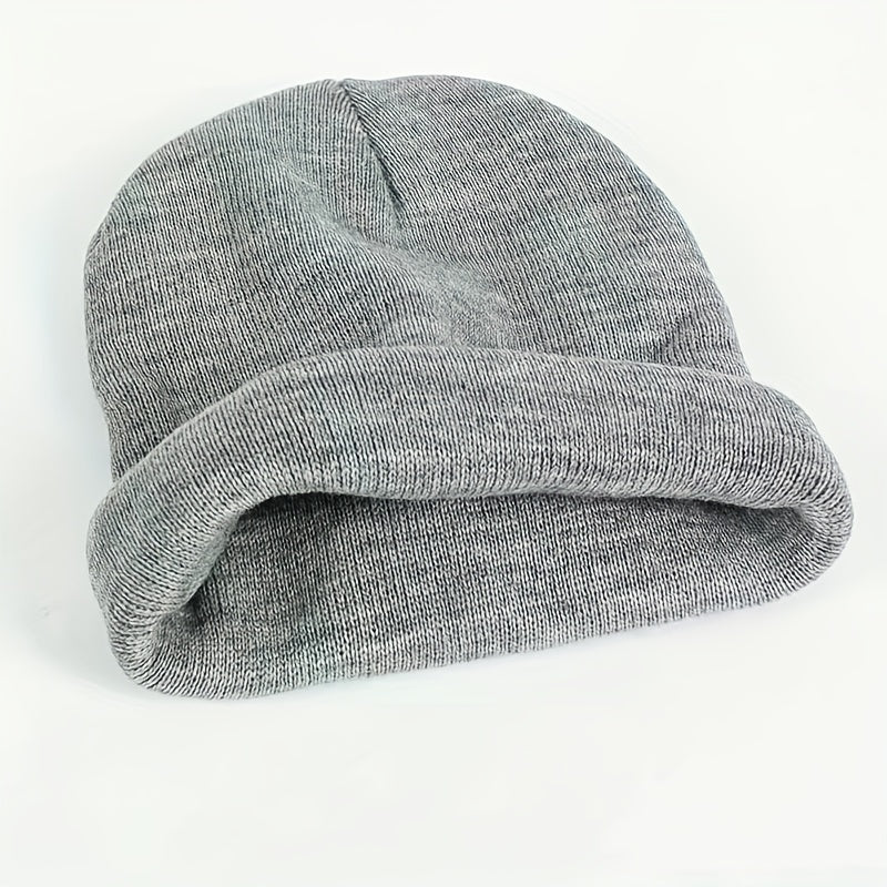 Men's Knitted Winter Hat Coldproof Double Layer Beanie
