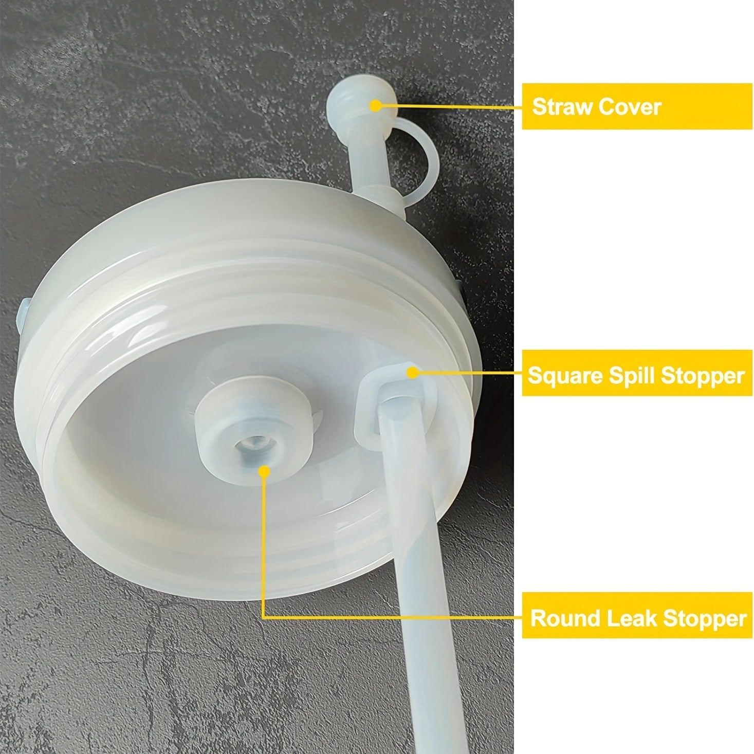 Spill Proof Silicone Stopper 6pcs Kitchen Tumbler Accessories