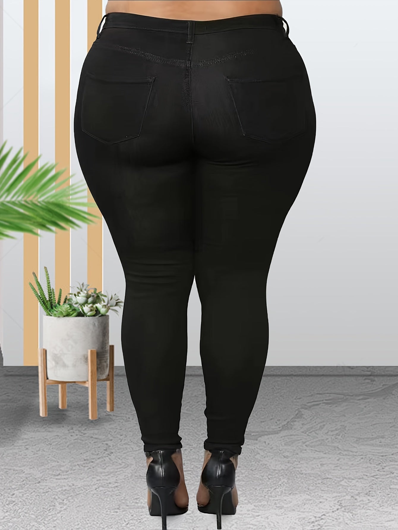 Women's Plus High Rise High Stretch Skinny Jeans