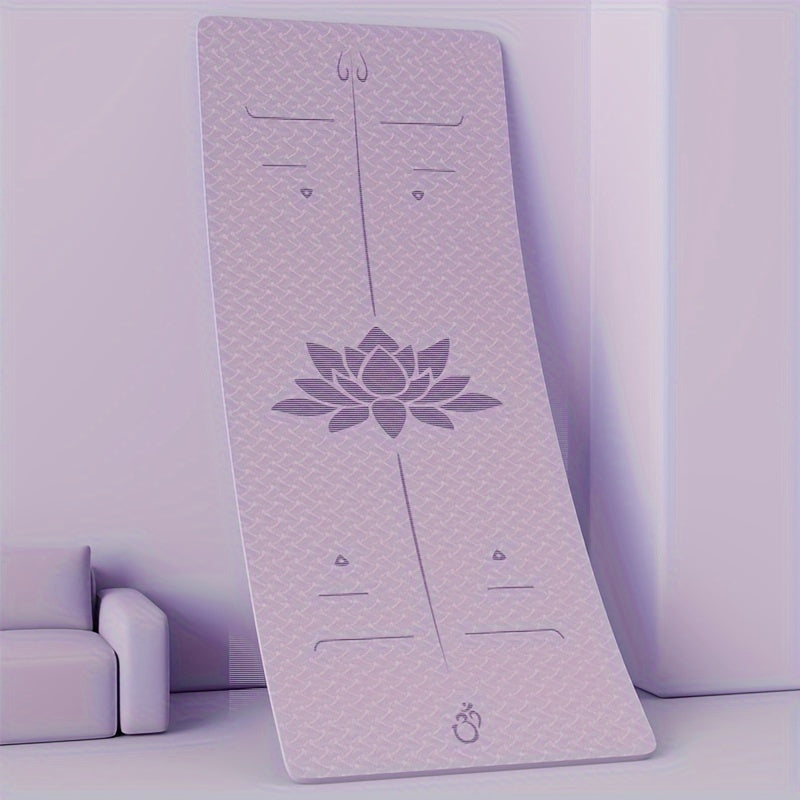 TPE Yoga Mat 12mm Thickness Non Slip Soft Fitness Pilates Mat With Pattern