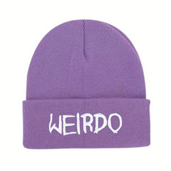 3D Letter Weirdo Beanie Hip Hop Hat Street Windproof Knitted Hat