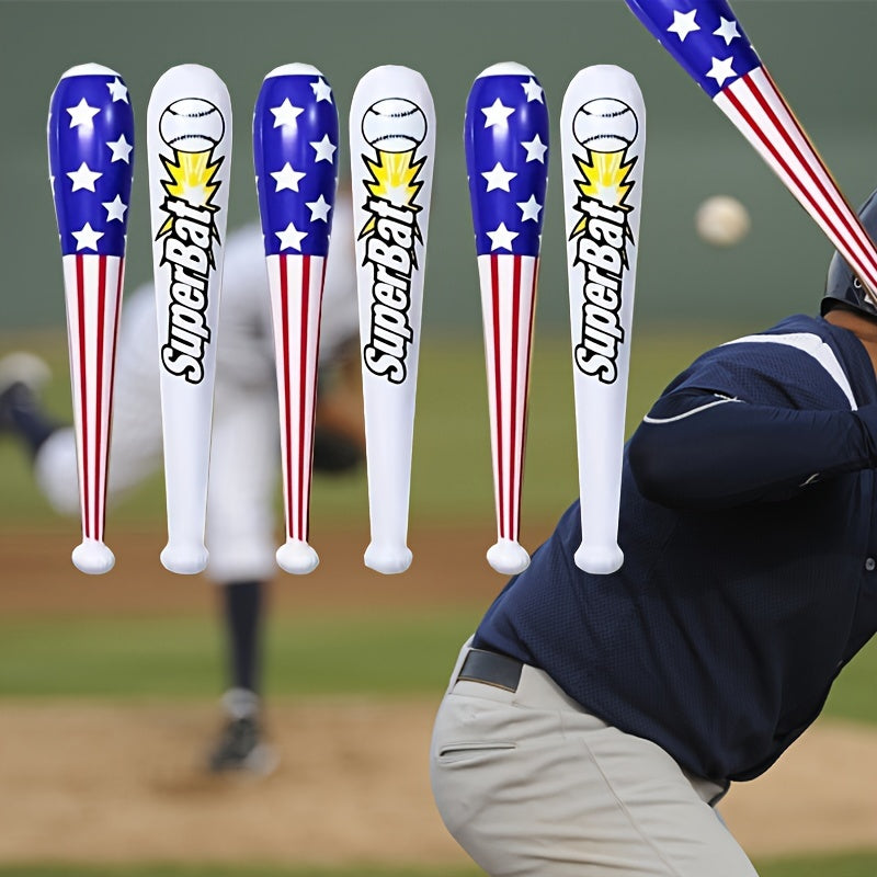 Inflatable Baseball Bat with American Flag, 33-46 Inch, Patriotic Fun