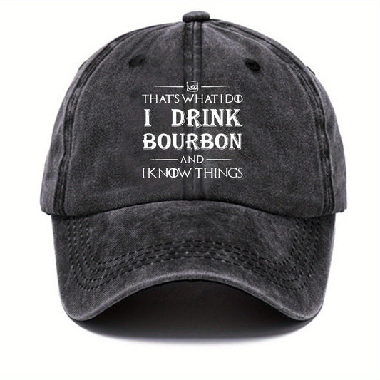 Funny Print Baseball Cap Distressed Vintage Style