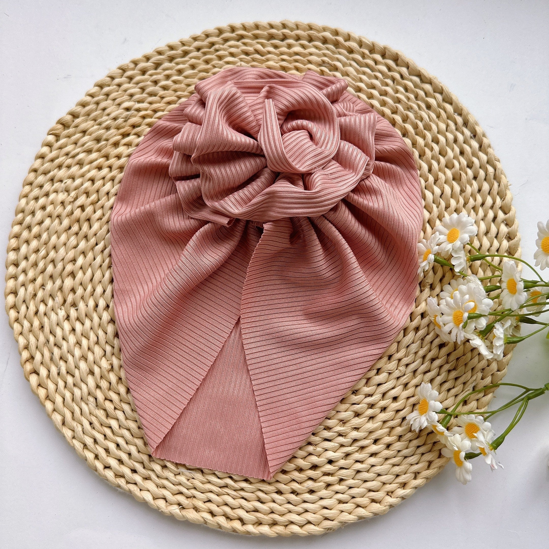 Big Flower Baby Hat Thin Headband Soft Comfortable for Newborns