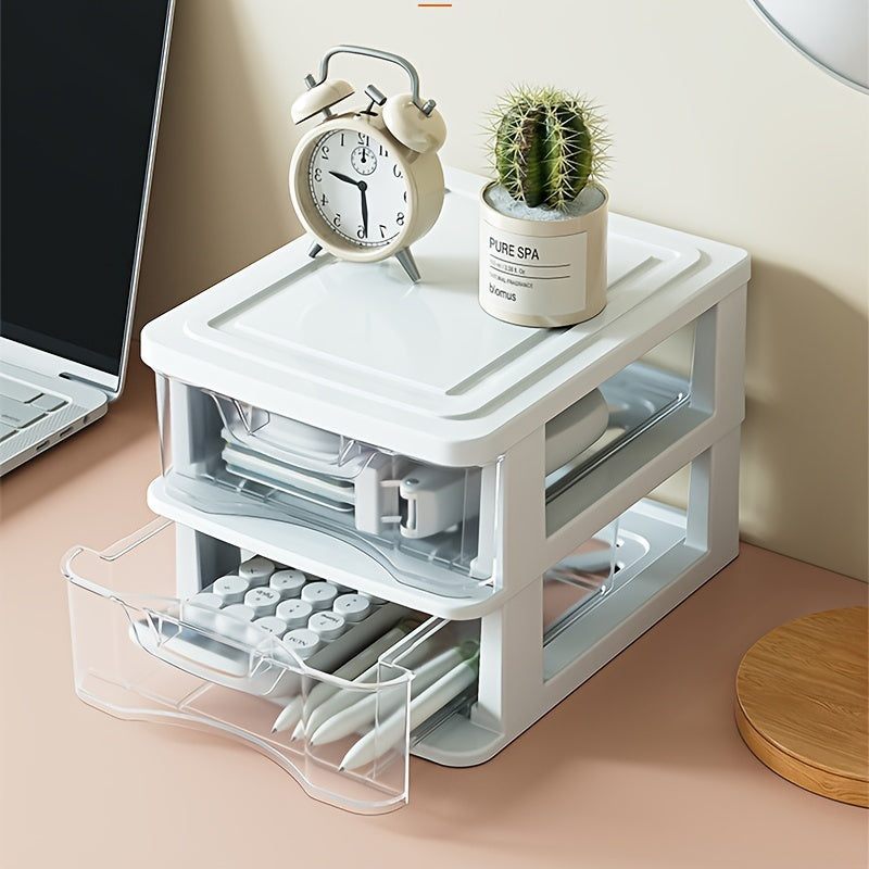 Drawer Type Cosmetic Stationery Storage Rack Plastic Makeup Organizer