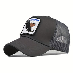 FREEDOM Eagle Trucker Hat Mesh Baseball Cap Adjustable Sunshade Dad Hat