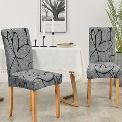 Flower Dining Chair Slipcover Stretching Dustproof
