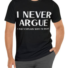 Men's Letter Print T shirt Crew Neck Tee