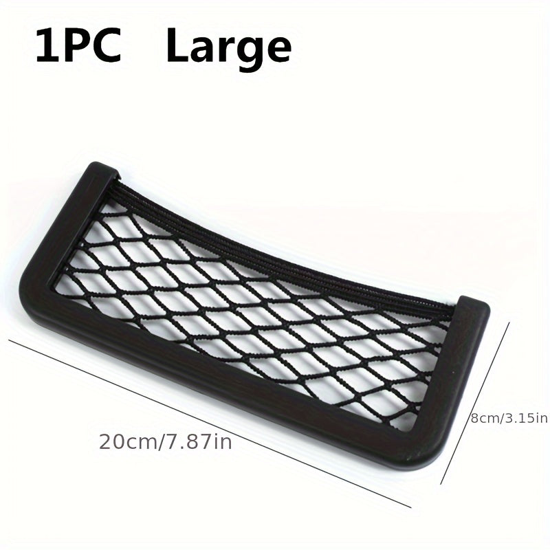 Car Storage Bag Net Pocket Hanging Ornament for Phone Change Card