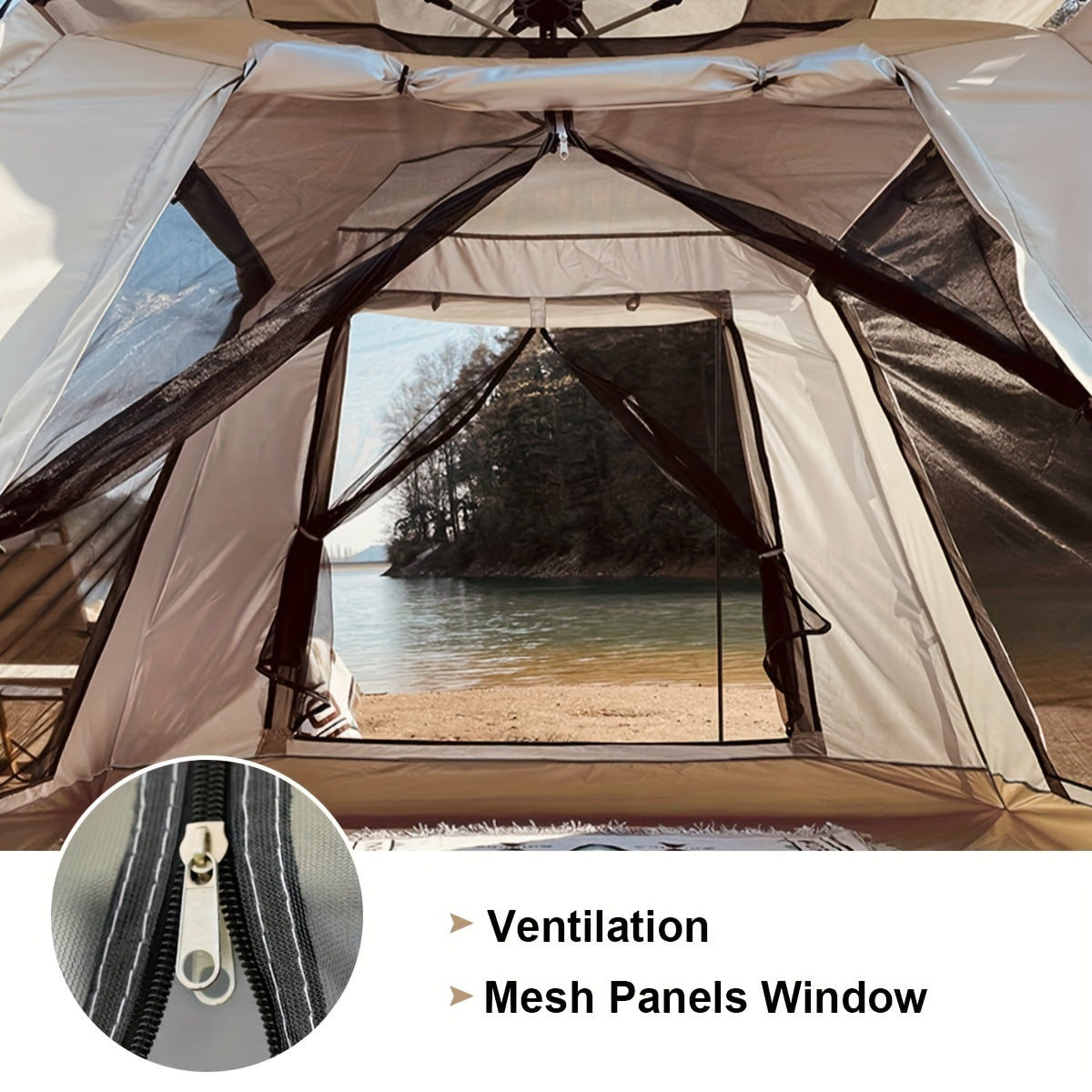 Portable Folding Tent 210D Oxford Cloth Tent For Camping