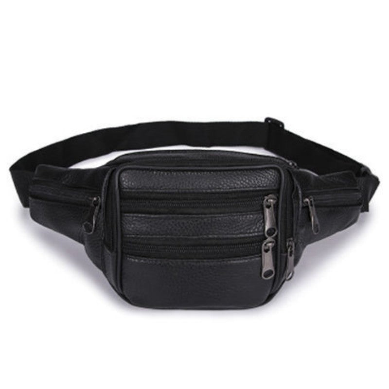 Leather Waist Bag First Layer Cowhide Mobile Phone Bag