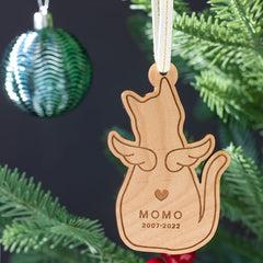 Personalized Dog Memorial Carved Ornament Pet Loss Gift
