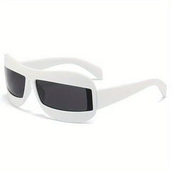 Y2K Oversized One piece Sunglasses Hiphop Futuristic Block Glasses