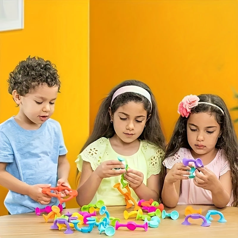 Colorful Suction Cup Building Blocks Sensory Toys