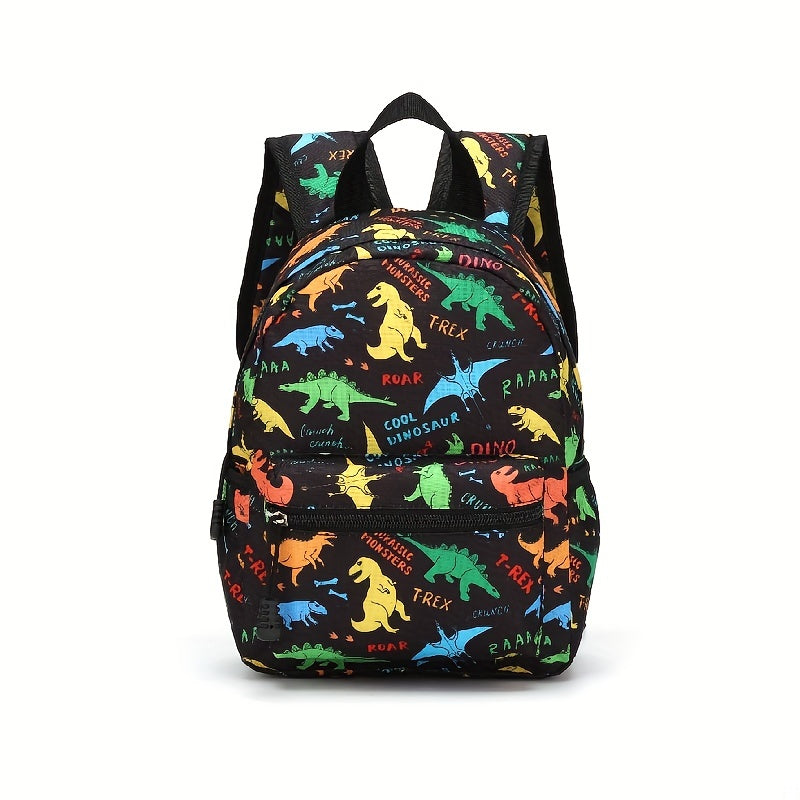 Colorful Dinosaur Backpack for Kids with Padded Back and Adjustable Straps