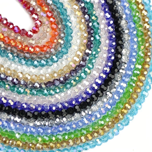 100pcs 4mm Crystal Glass Beads Rainbow AB Round Faceted Loose Beads DIY Jewelry