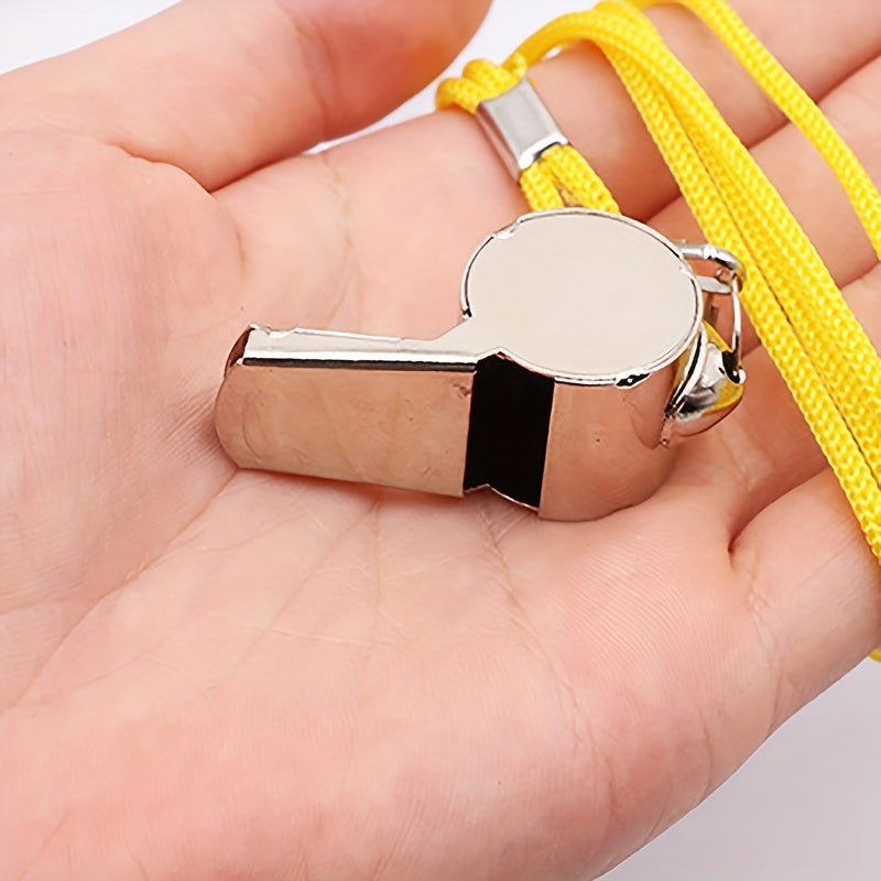 Stainless Steel Referee Whistle with Lanyard