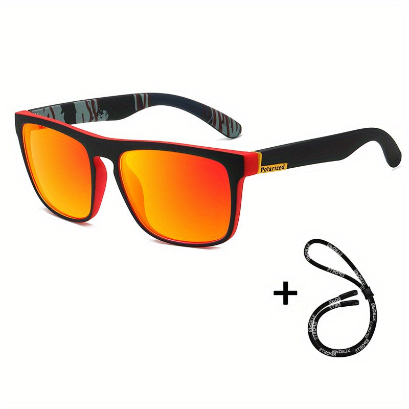 Men's Polarized Cycling Sports Sunglasses with Strap