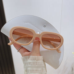 Vintage 90s Oval Sunglasses Women Unisex Tiny Narrow Tinted Glasses