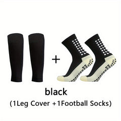Professional Training Breathable Soccer Socks Set with Leg Cover