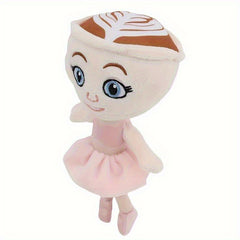 Coffee Princess Plush Toy Ballet Dancer Doll & Coffee Cup Soft Stuffed Animal