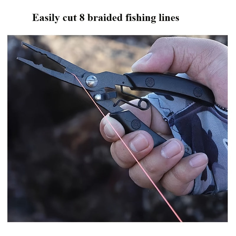 1pc Stainless Steel Fishing Pliers Multifunctional Fishing Line Scissors