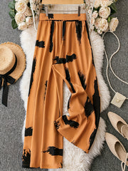  Wide Leg Trousers with Belt