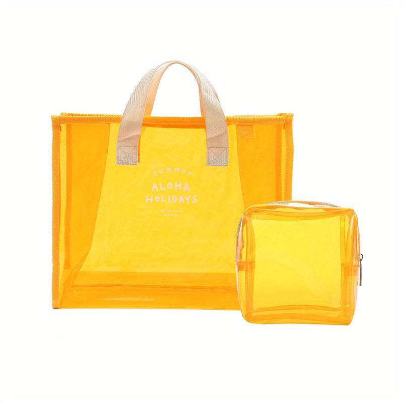 Transparent Portable Bag Sets Waterproof Versatile Storage Beach