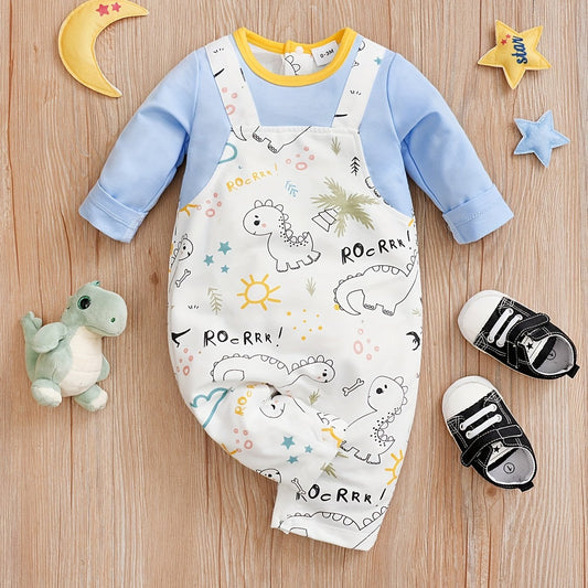 Cartoon Animal Print Baby Bodysuit