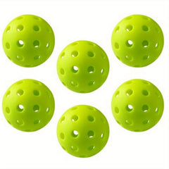 6pcs High Visibility Outdoor Pickleballs for Indoor & Outdoor Play
