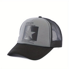 5 Pointed Star Graphic Mesh Baseball Cap Summer Caps
