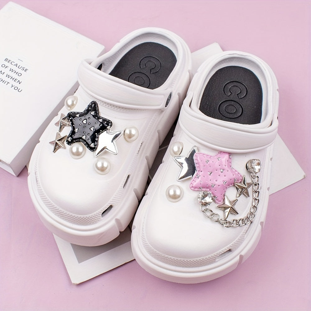Star Rhinestone Shoe Charms for Clogs DIY Decor